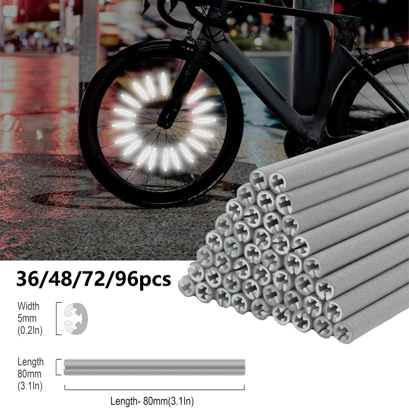 Spoke Reflector Set - 36/48/72/96Pieces 8cm Spoke Reflectors Bicycle Set