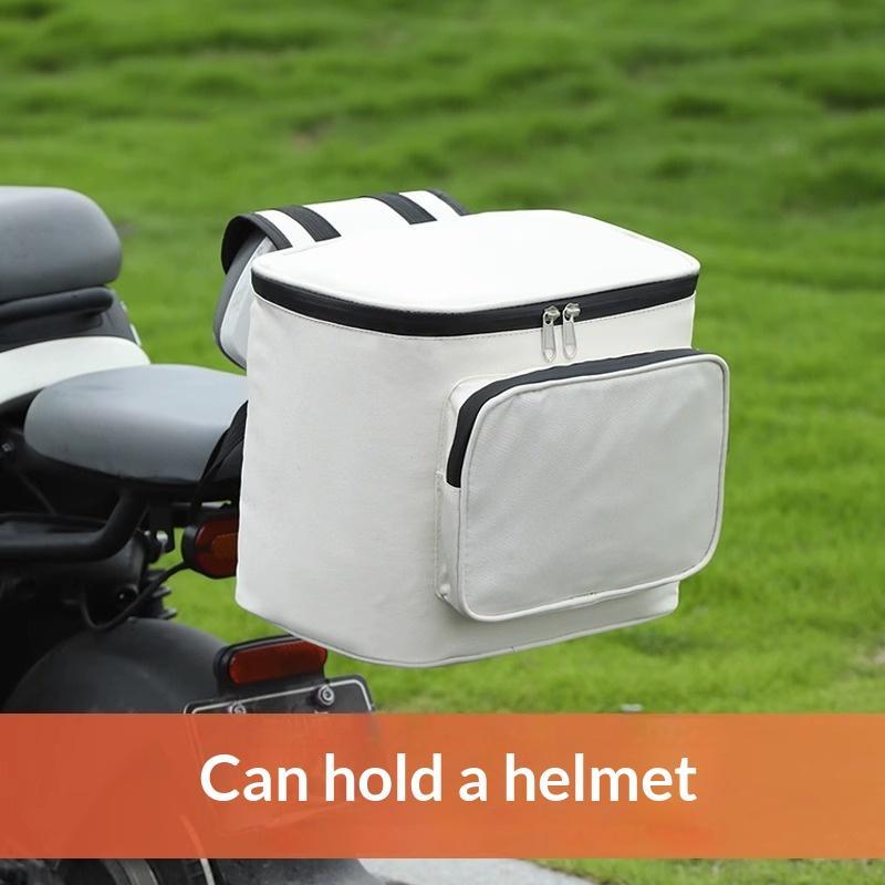 Commute Cycling Helmet - Waterproof Electric Bike Rear Storage Bag
