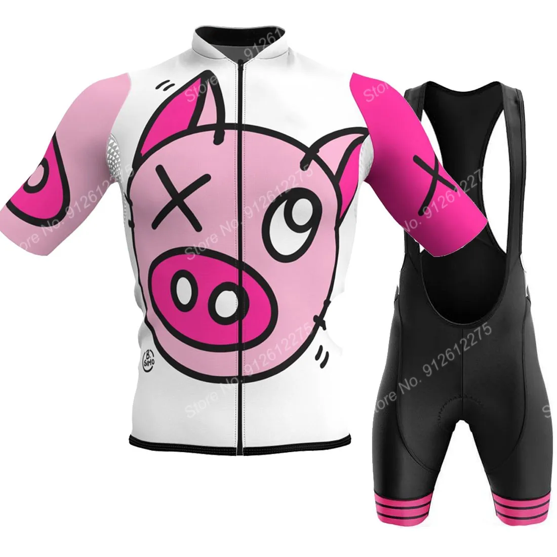 Cycling Commuter Clothing - Set Cartoon Comic Pig 2023 Cycling