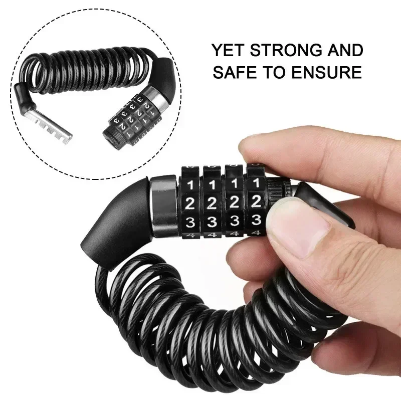 Chain Lock Combination - Motorcycle Bicycle Anti-Theft Chain 4-Digit Password