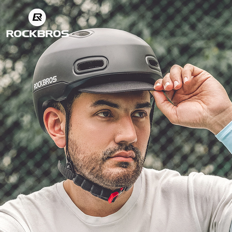 Commute Cycling Helmet - ROCKBROS Bicycle Helmet for Casual Brim