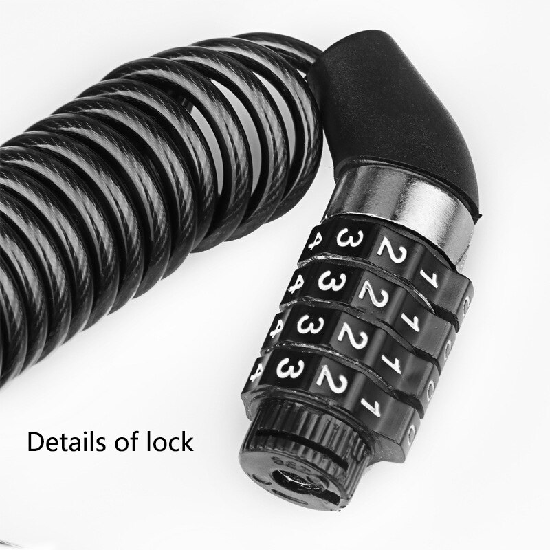 Portable 4-Digit Password Comb - đánh giá và giá Cable Lock Flexible