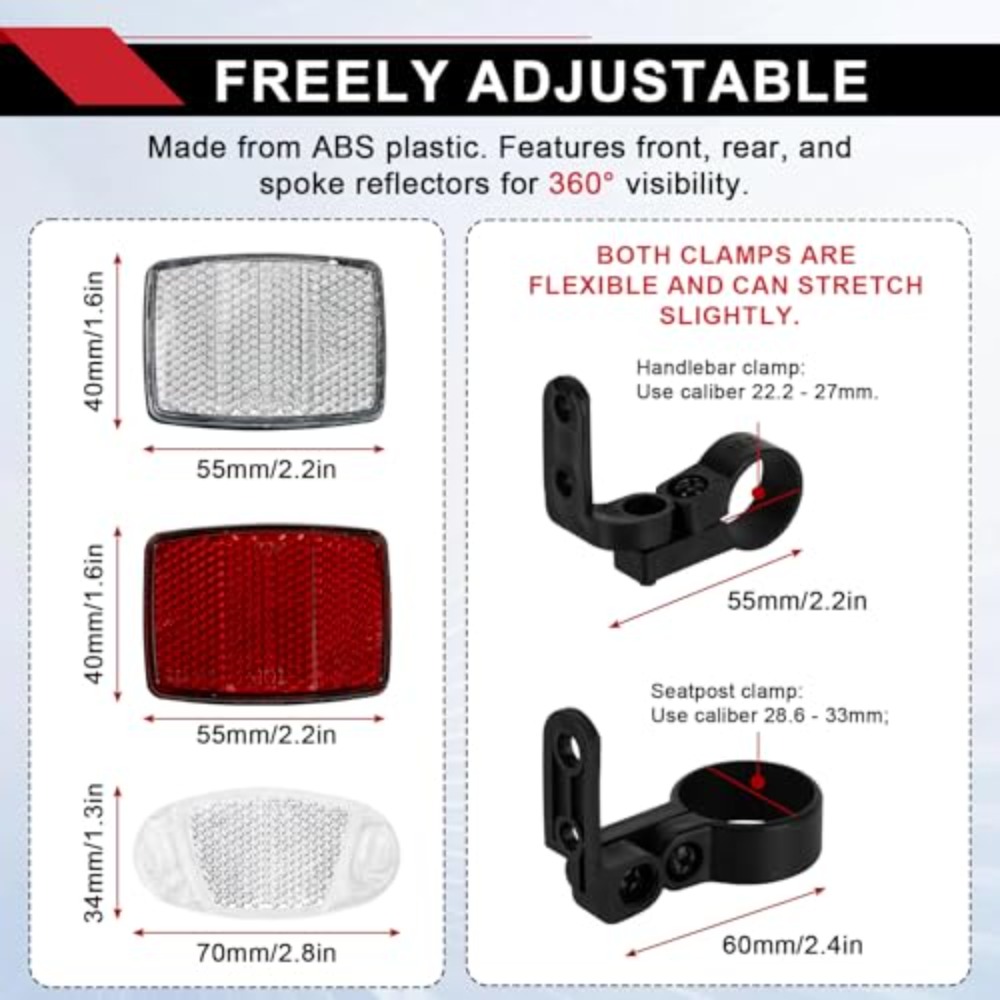 8PCS Bike Reflector Kit Night  - đánh giá và giá Spoke Reflector Set