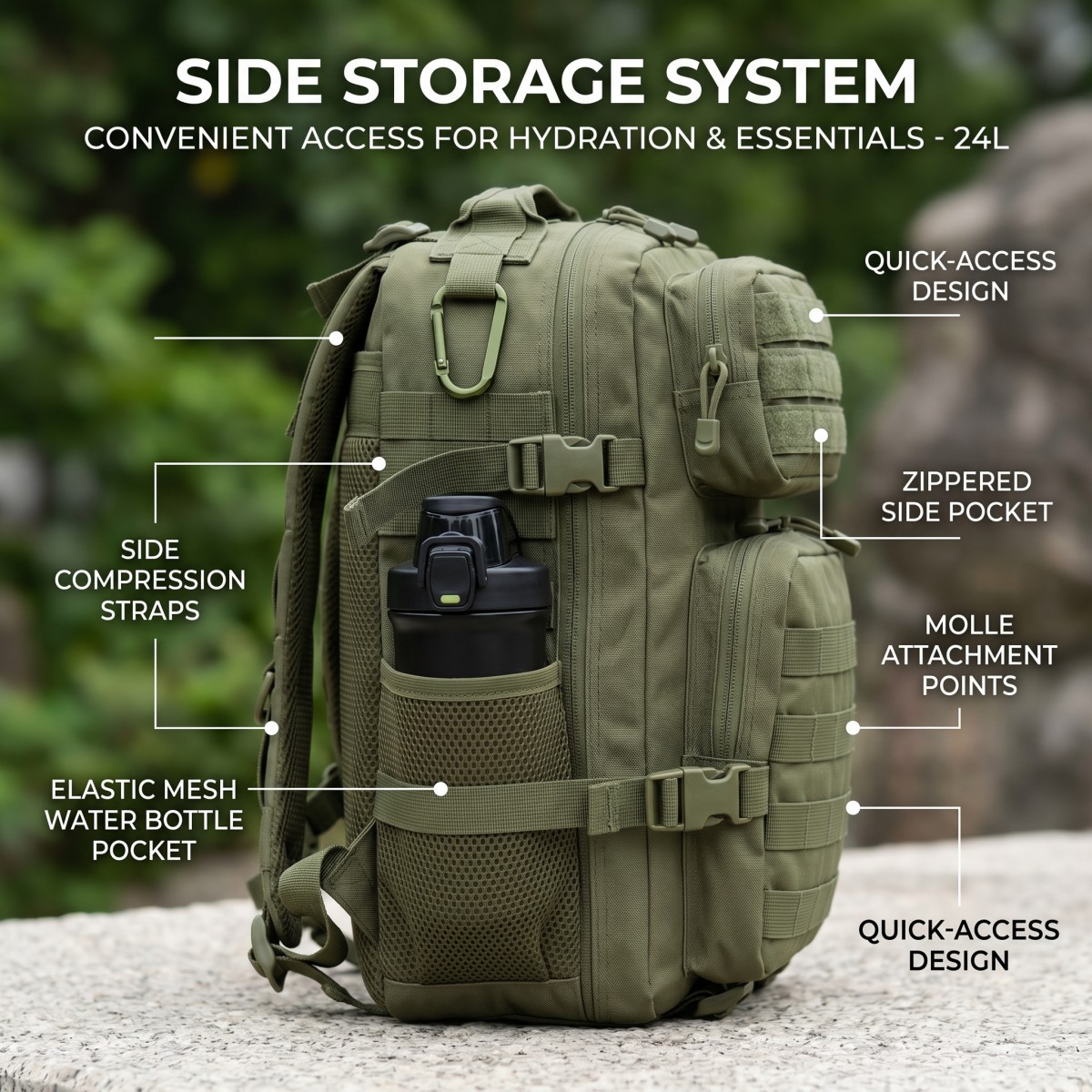 24L Molle Tactical Backpack fo - đánh giá và giá Cycling Commute Distance