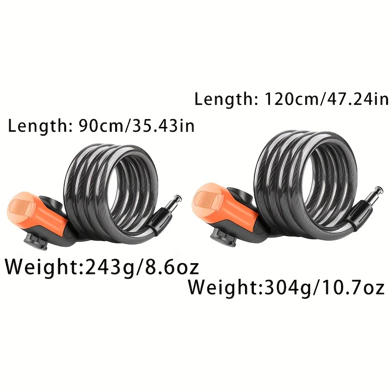 1SET Anti-Cut PVC Coated Keyed - đánh giá và giá Cable Lock Flexible