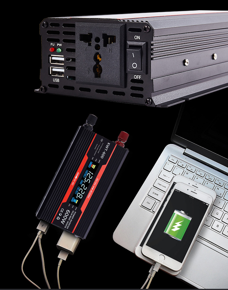 Inverter 12v 220v Solar Invert - đánh giá và giá Usb Charger Dynamo