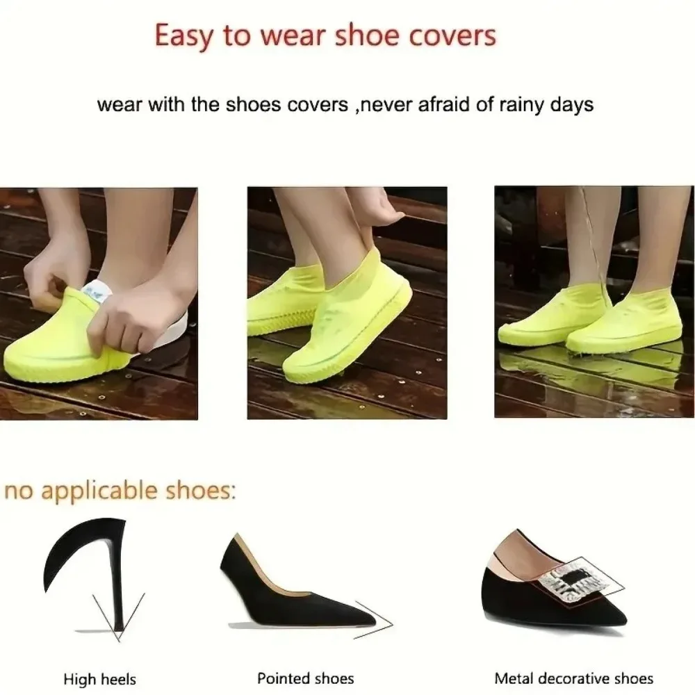 Thick Silicone Rain Boot Cover - đánh giá và giá Waterproof Cycling Commute