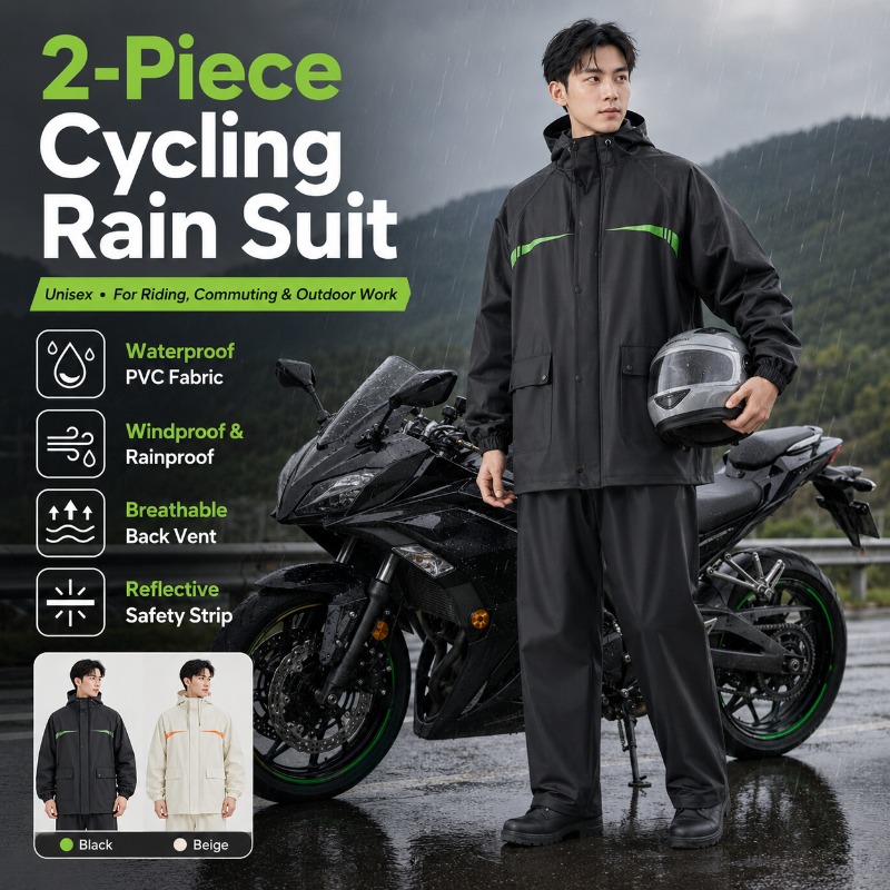 Unisex 2-Piece Waterproof Cycl - đánh giá và giá Cycling Commuter Rain Jacket
