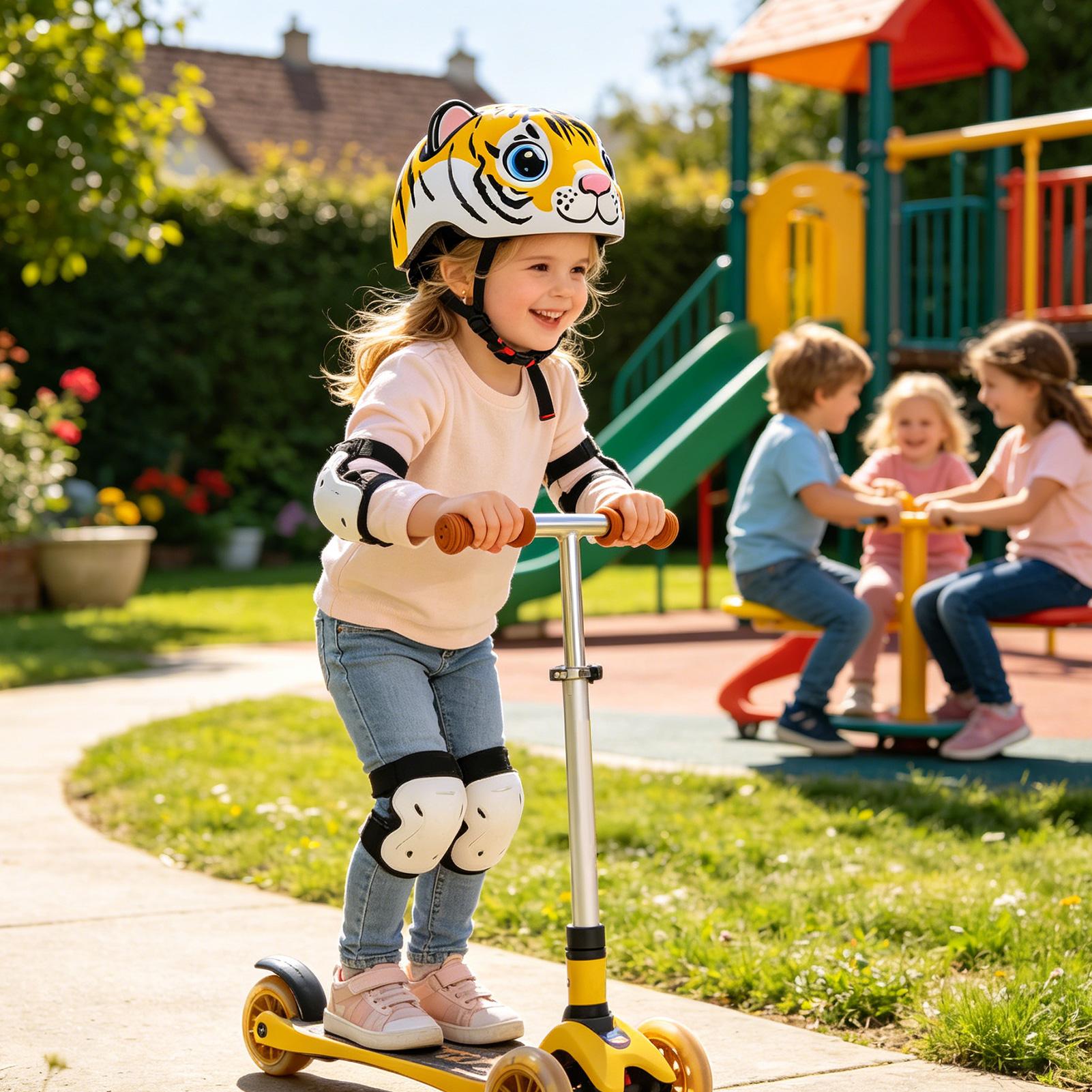 Kids Helmet Tiger Pattern Adju - đánh giá và giá Commute Cycling Helmet