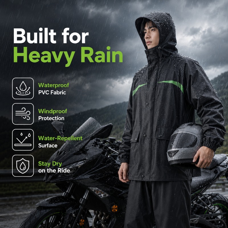 Unisex 2-Piece Waterproof Cycl - đánh giá và giá Cycling Commuter Rain Jacket