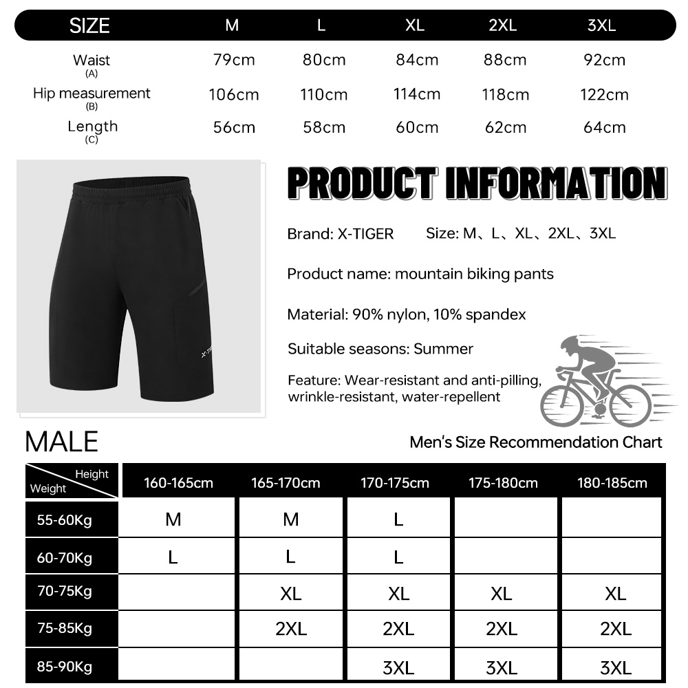 X-TIGER 2 in 1 Cycling Shorts  - đánh giá và giá Cycling Shorts For Commute